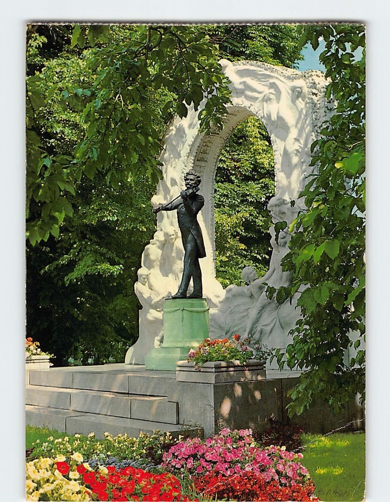 Postcard Monument of Johann Strauss Vienna Austria