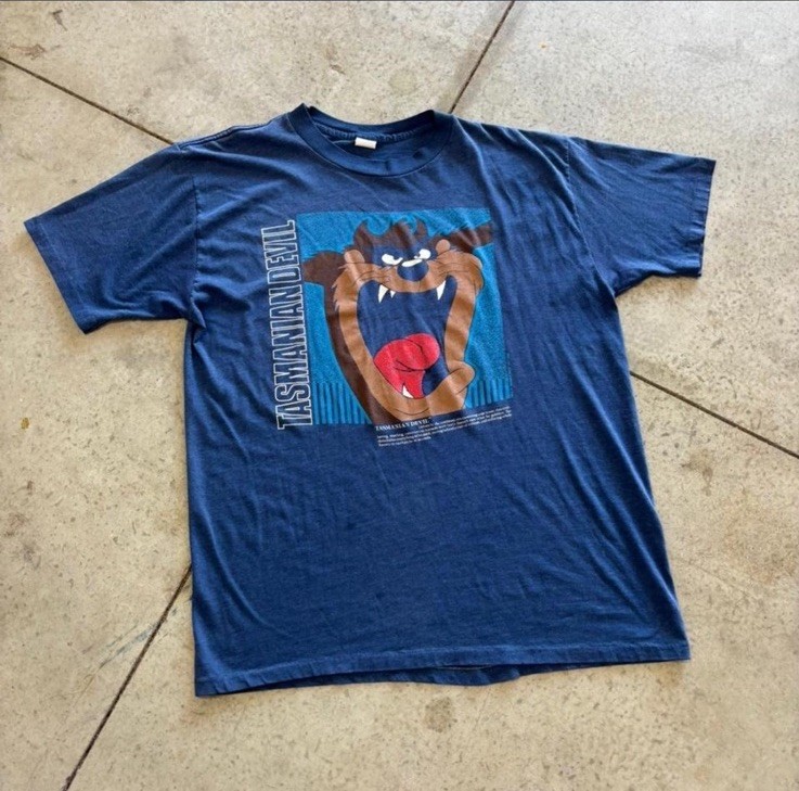 Looney Tunes Tasmanian Devil Graphic T-Shirt Men's XL Vintage 1989