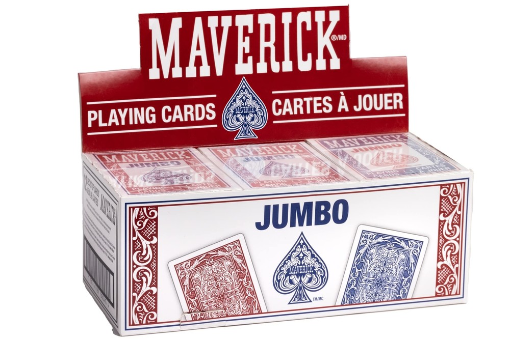 Playing Cards Jumbo Index Poker Cards Bulk Playing Cards 12 Pack Red & Blue