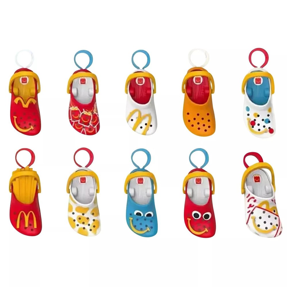 2024 McDonald's Mini Crocs Keychain Happy Meal Toys Completed Set 10 PCS NIB
