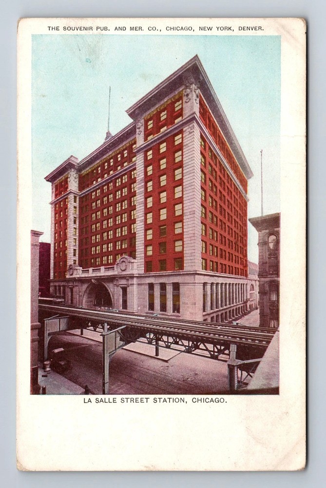 Chicago IL-Illinois La Salle Street Station Vintage Postcard