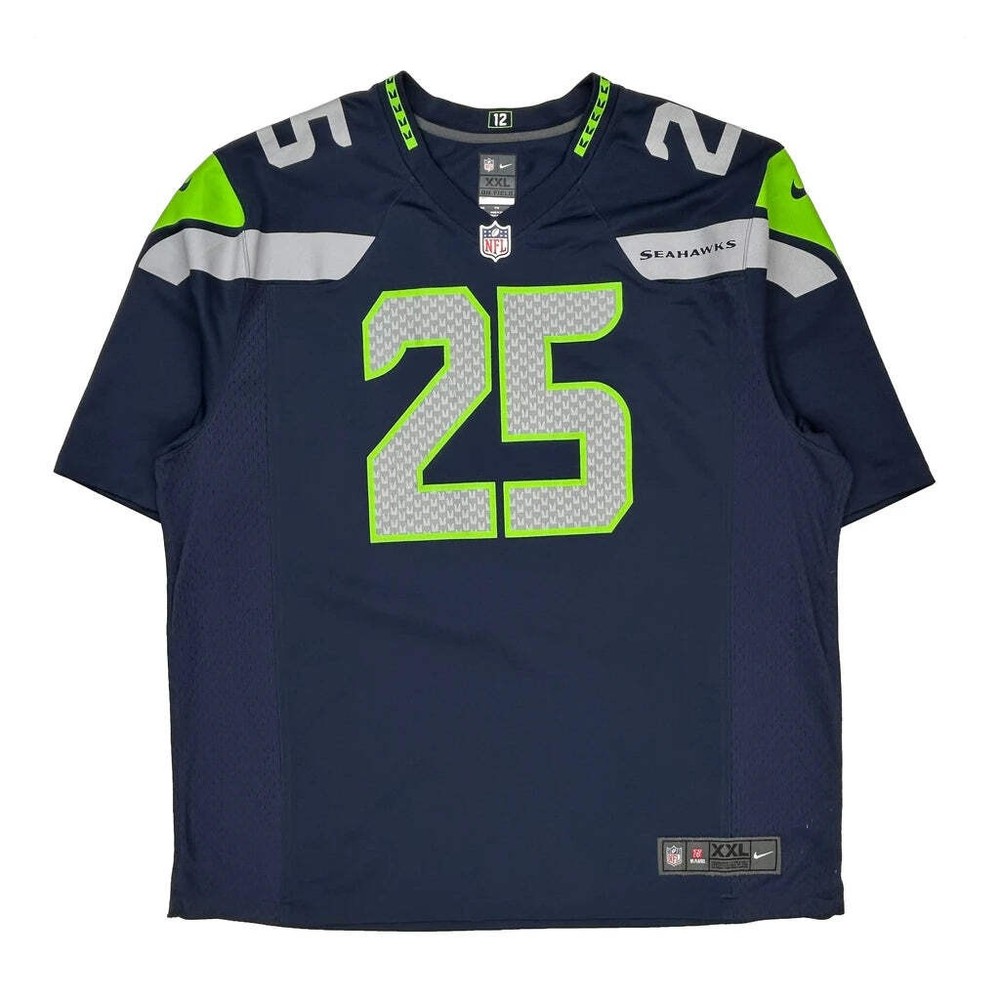 Seahawks Nike Nfl Football Jersey - 2XL Navy Polyester