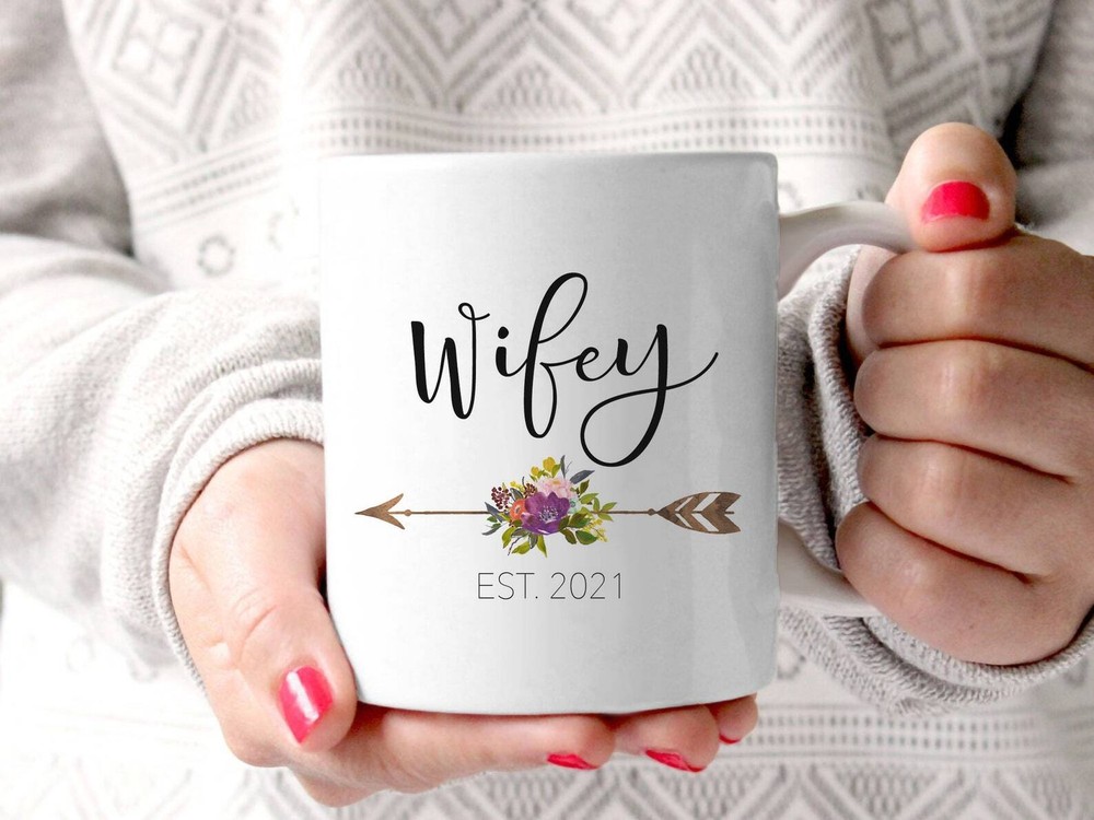 Gift For Wife Wifey Mug Fall Wedding Gift Mr And Mrs Wedding Mugs Engagement