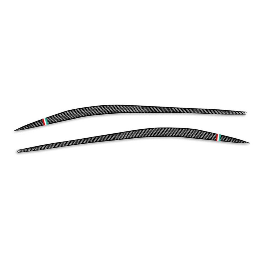 Alfa Romeo Giulia 2015-2024 Black Headlight Eyebrow Trim Cover  