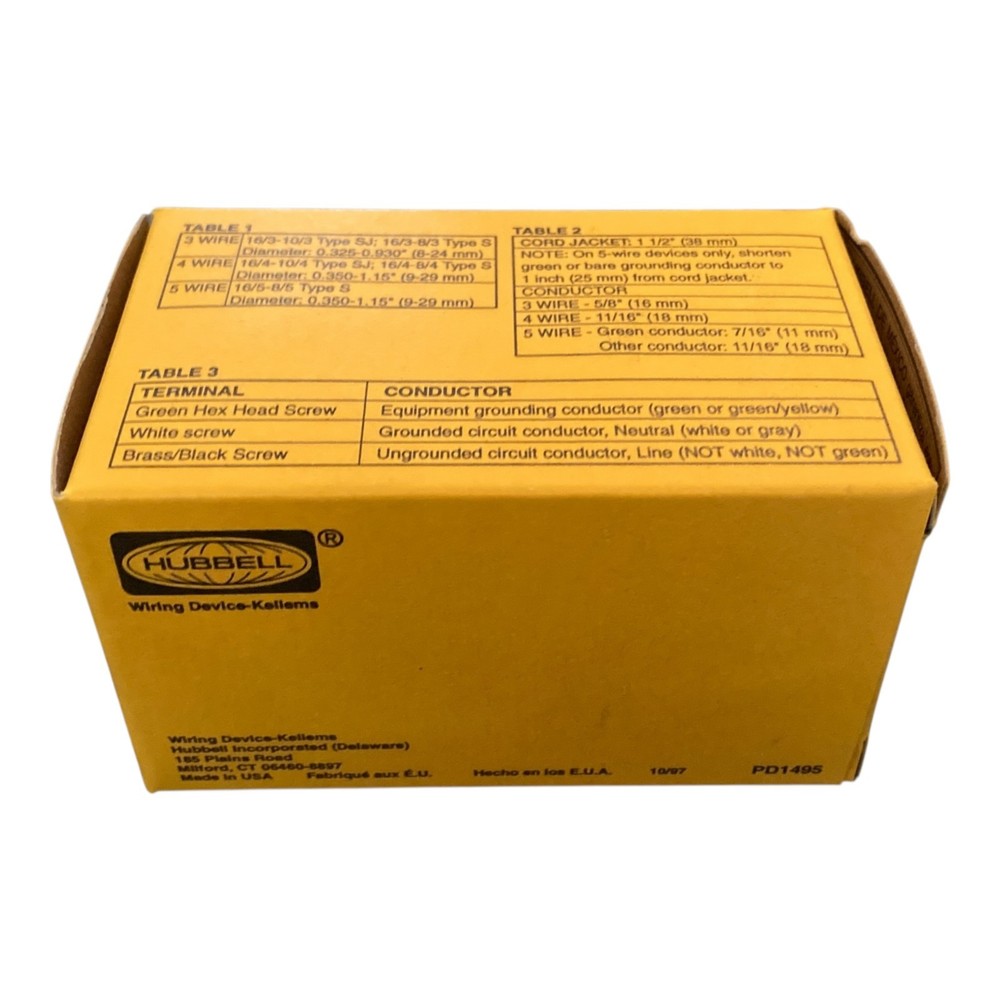 New Hubbell HBL2321 Locking Plug L6-20P 20A 250V AC – Industrial Grade-image