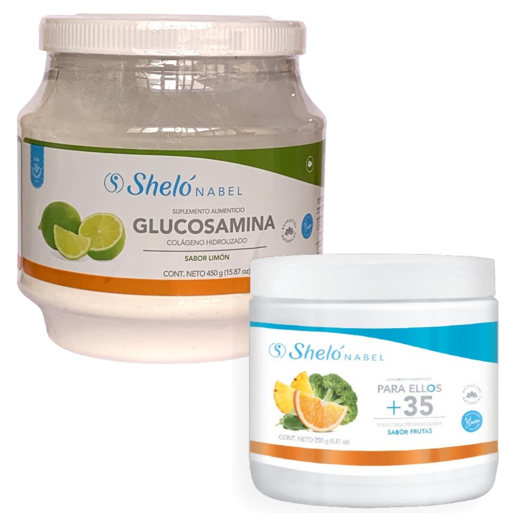 Colageno Hidrolizado Sabor Limon 450g + Para Ellos +35 Sabor Frutas 250g. Set 2.
