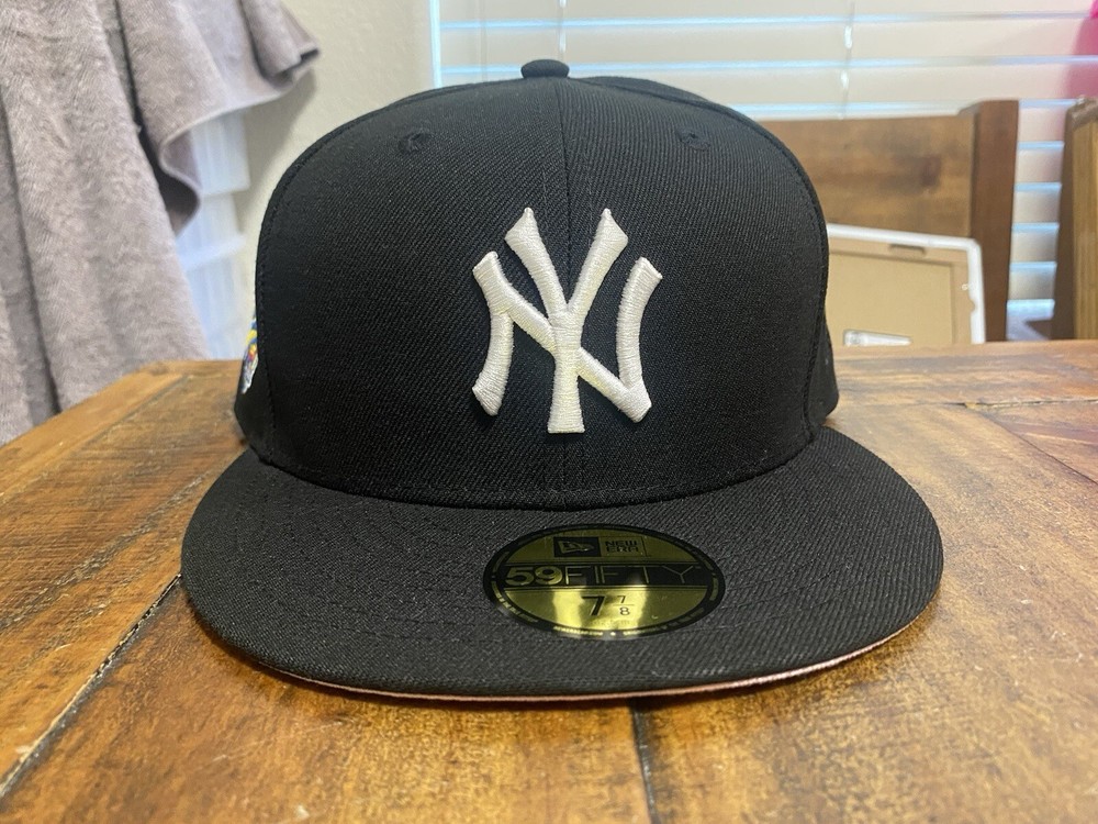 New York Yankees 1996 World Series Black New Era Fitted 7 7/8 Pink UV Sweatband