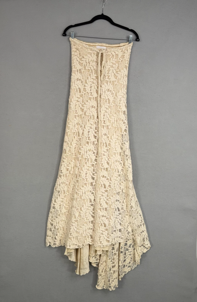 Alexis Skirt Womens XS White Floral Lace Maxi Formal Bridal Dressy Romantic Luxe