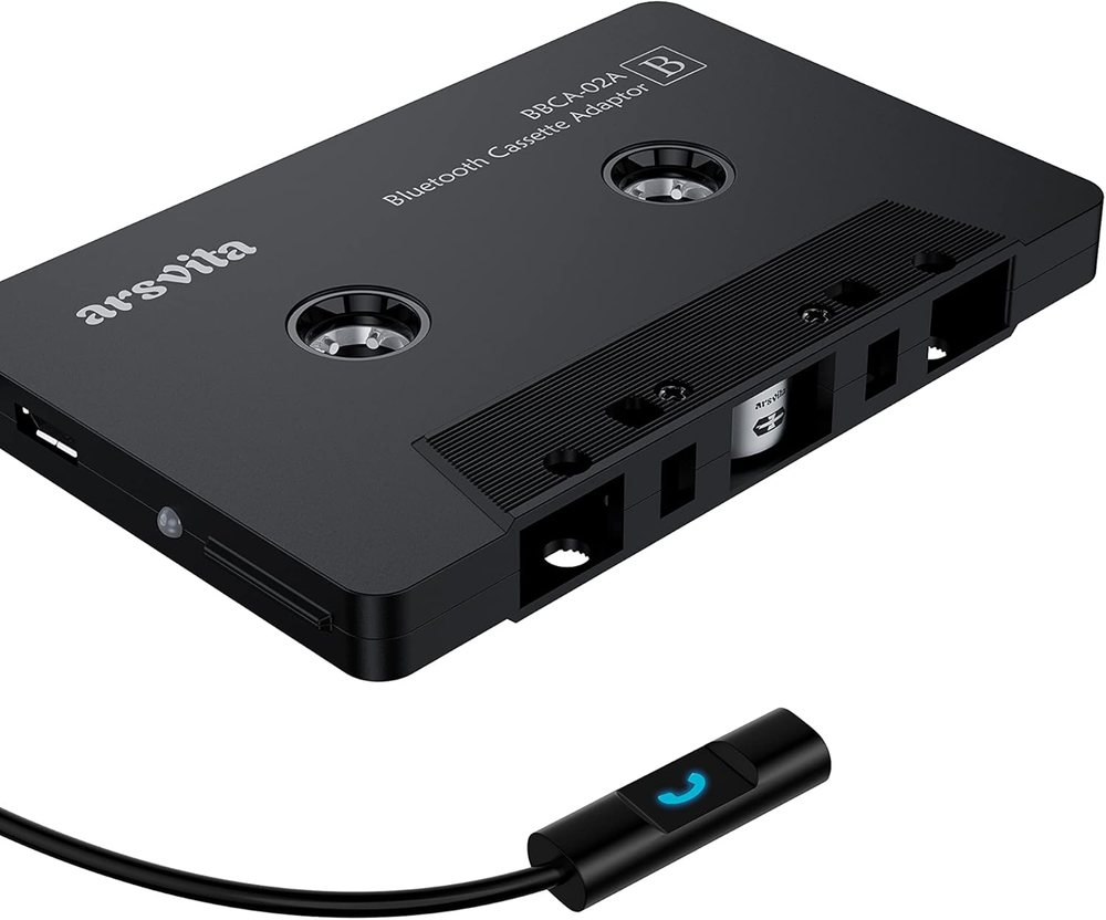 Bluetooth 5.0 Cassette to Aux Adapter for Car, Tape Audio Adapter, Hands-Free Ca