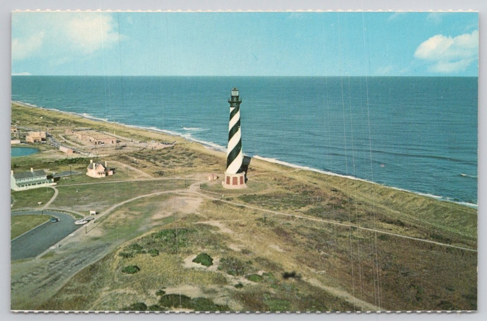Cape Hatteras Lighthouse Outer Banks NC Plastichrome Postcard