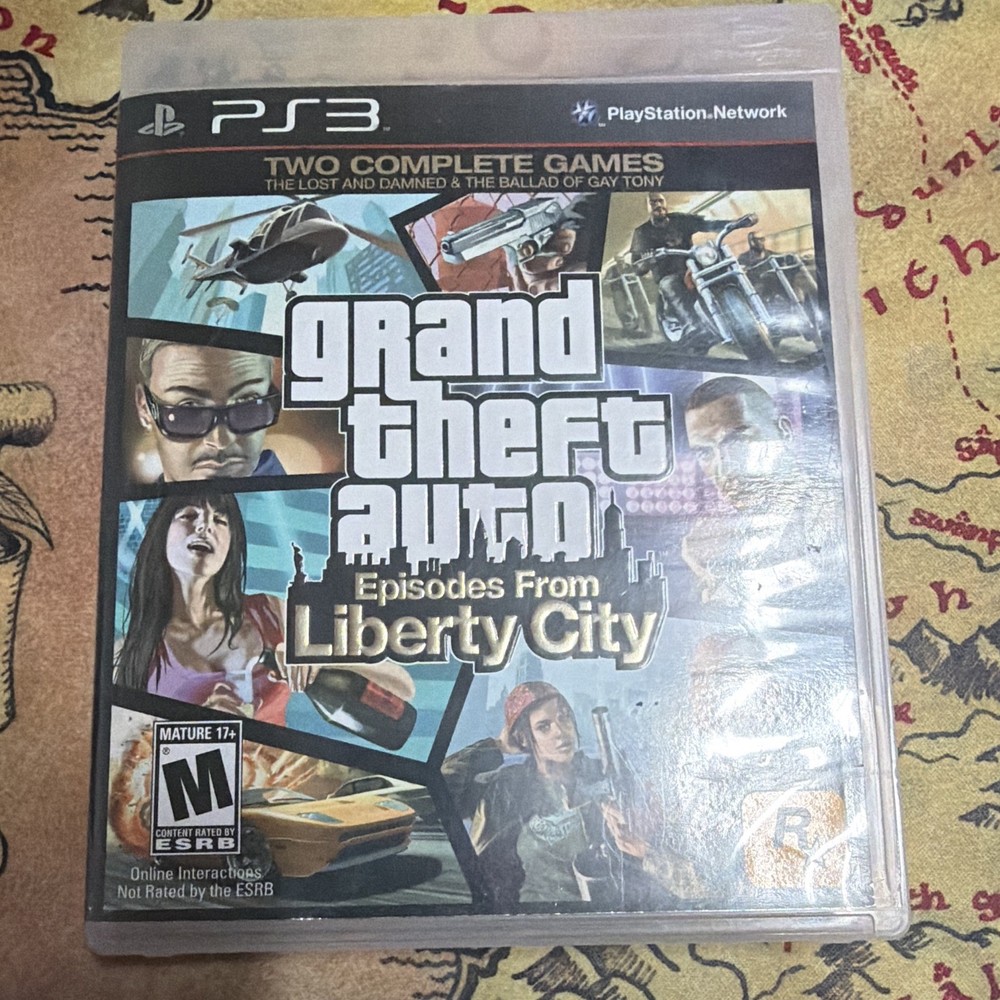 Rockstar Games Grand Theft Auto Episodes From Liberty City PS3 Manual AND POSTER