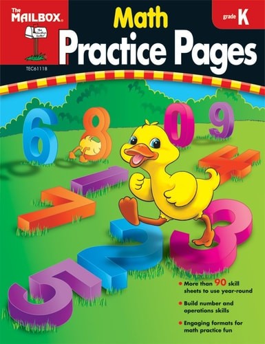 Math Practice Pages (Gr. K) by The Mailbox Books Staff, Good Book