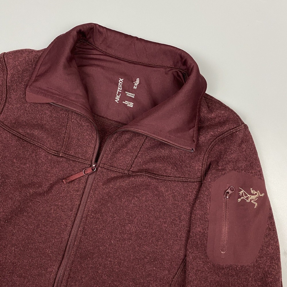 Arcteryx Women’s Burgundy Medium Full-Zip Fleece Jacket