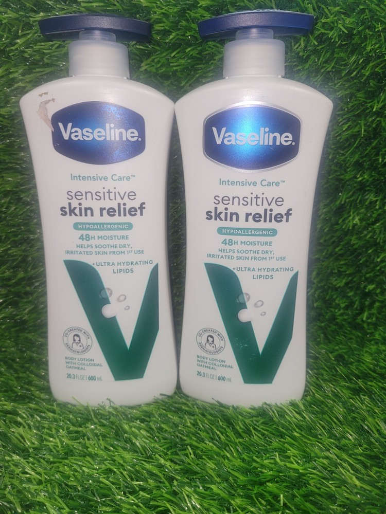 Vaseline Intensive Care Sensitive Skin Relief Body Lotion w/Colloidal Oatmeal -2