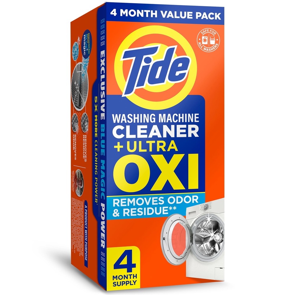 Tide Washing Machine Cleaner with Oxi Powder for Odor Elimination Free Shipping