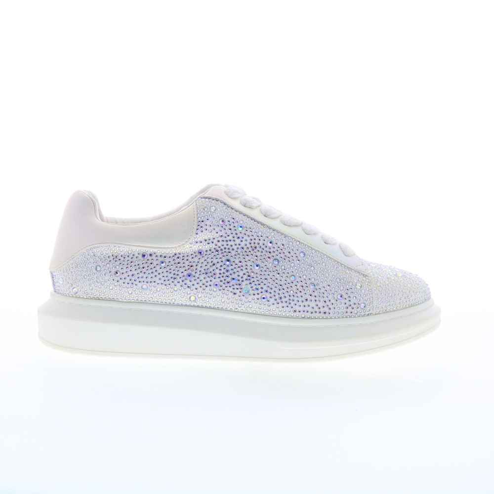 Steve Madden Icebergg ICEB02M1 Womens White Canvas Lifestyle Sneakers Shoes 12