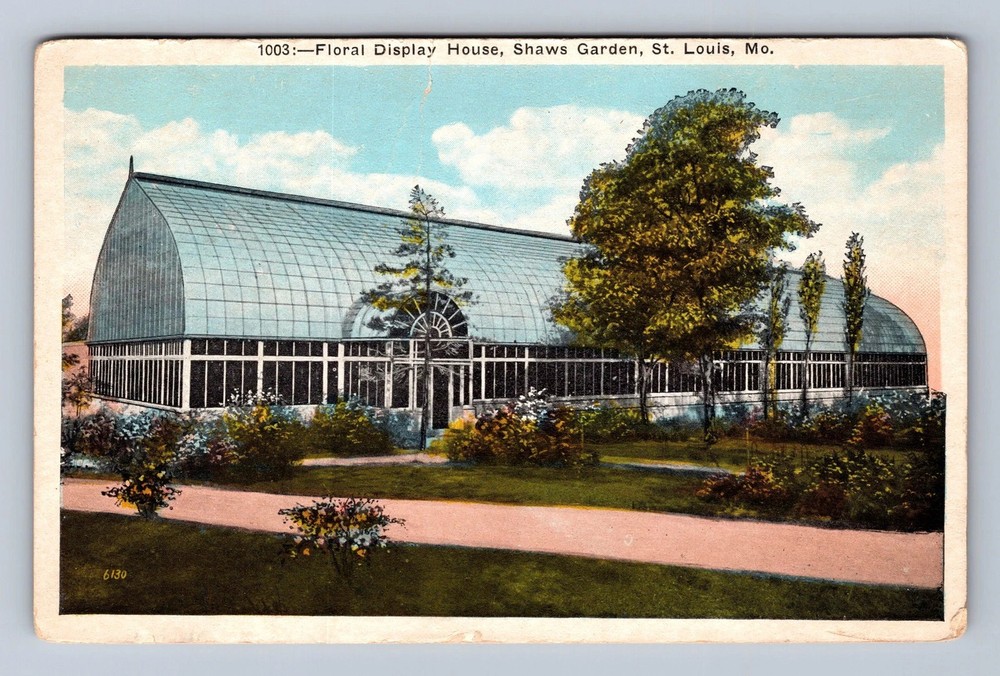 St Louis MO-Missouri Floral Display House Shaws Garden Vintage Postcard