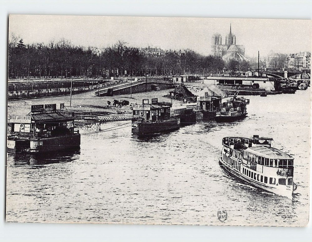 Postcard Pont d'Austerlitz Seine River in Paris France