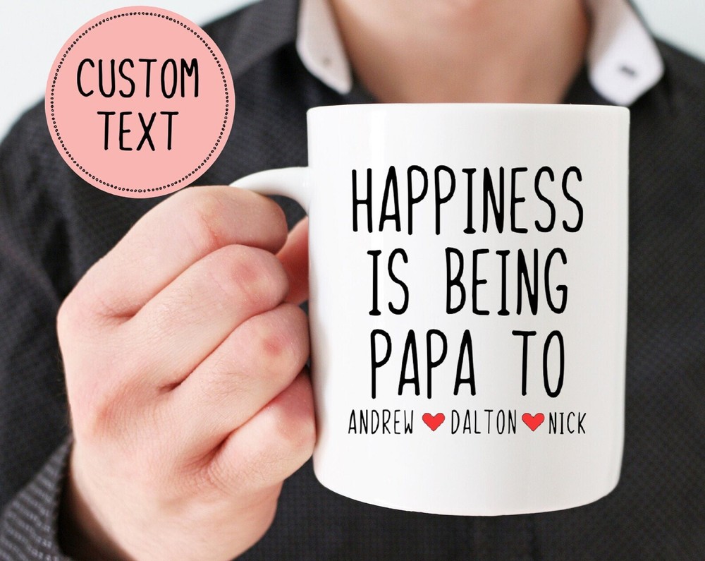 Custom Grandpa Mug Grandpa Gifts Personalized Mug With Kids Names Best Grandpa