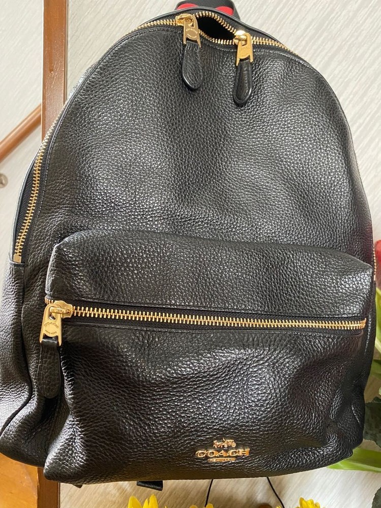 Coach Signature Leather Backpack for Women and Men