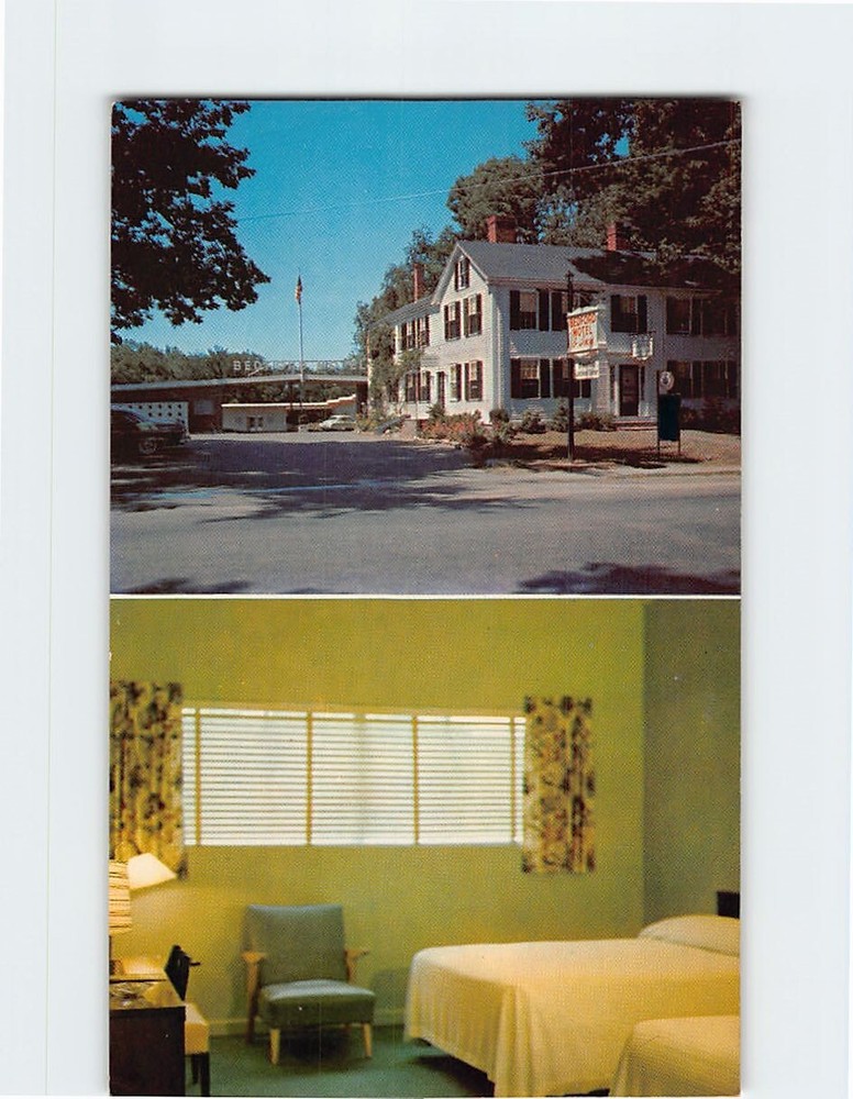 Postcard Interior Bedford Motel Boston Massachusetts USA