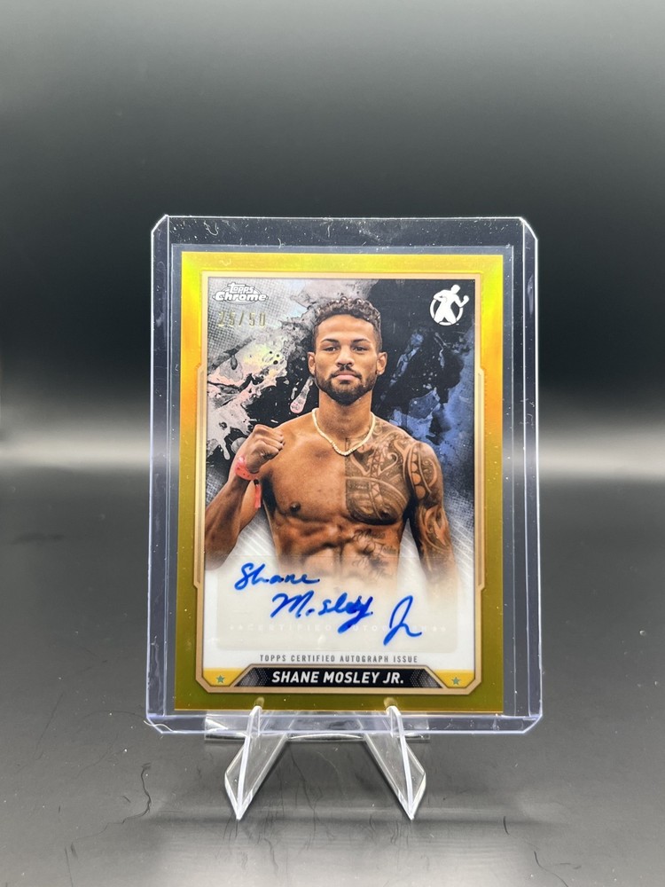 2024 Topps Chrome Boxing Shane Mosley Jr. #/50 Gold Refractor Auto #CBA-SMJ