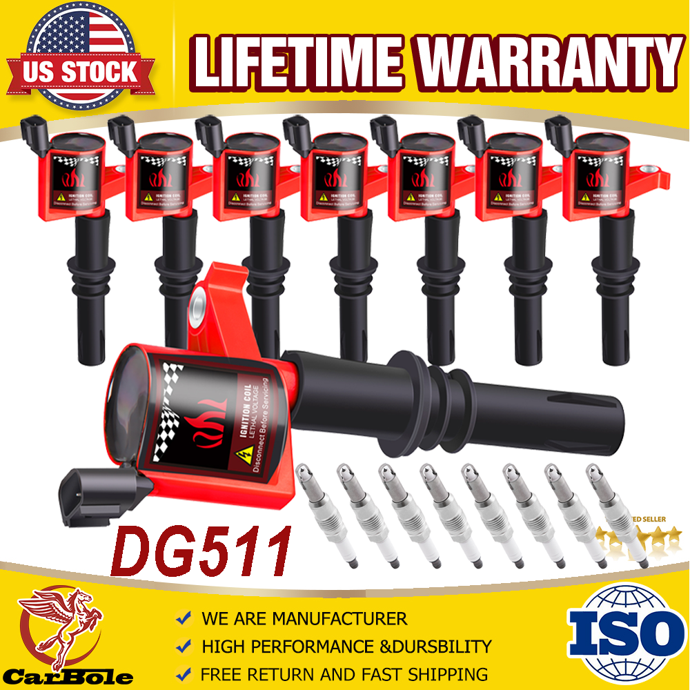 High-Performance 8X Ignition Coil & Platinum Spark Plug Kit for Ford F150 Expedition 4.6L 5.4L DG511