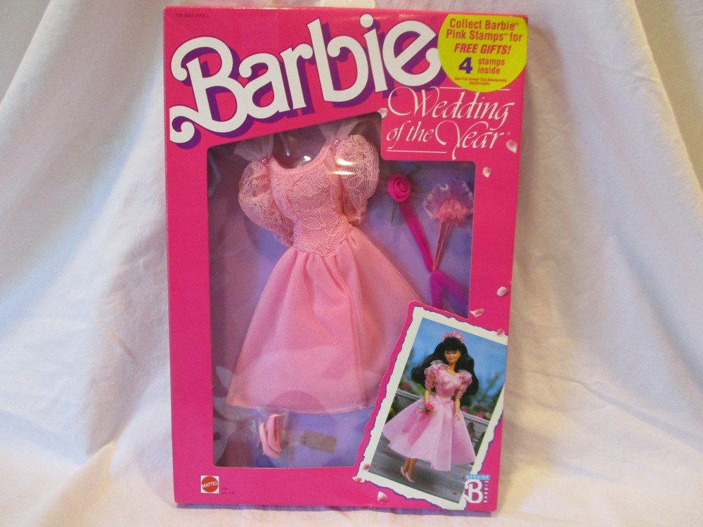 vintage 1989 NIB Mattel Barbie doll Skipper or Kira Wedding of the Year dress