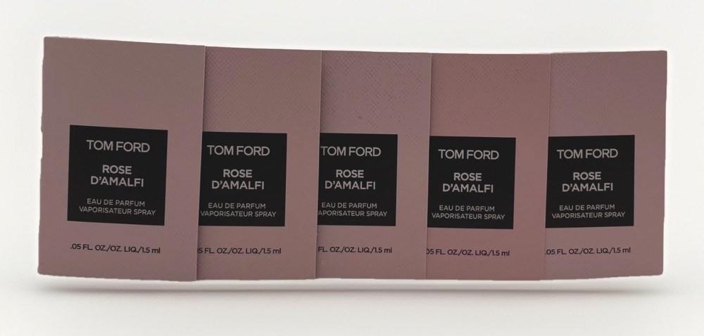 5 X Tom Ford Rose D'Amalfi Eau de Parfum EDP Sample Spray .05oz / 1.5ml