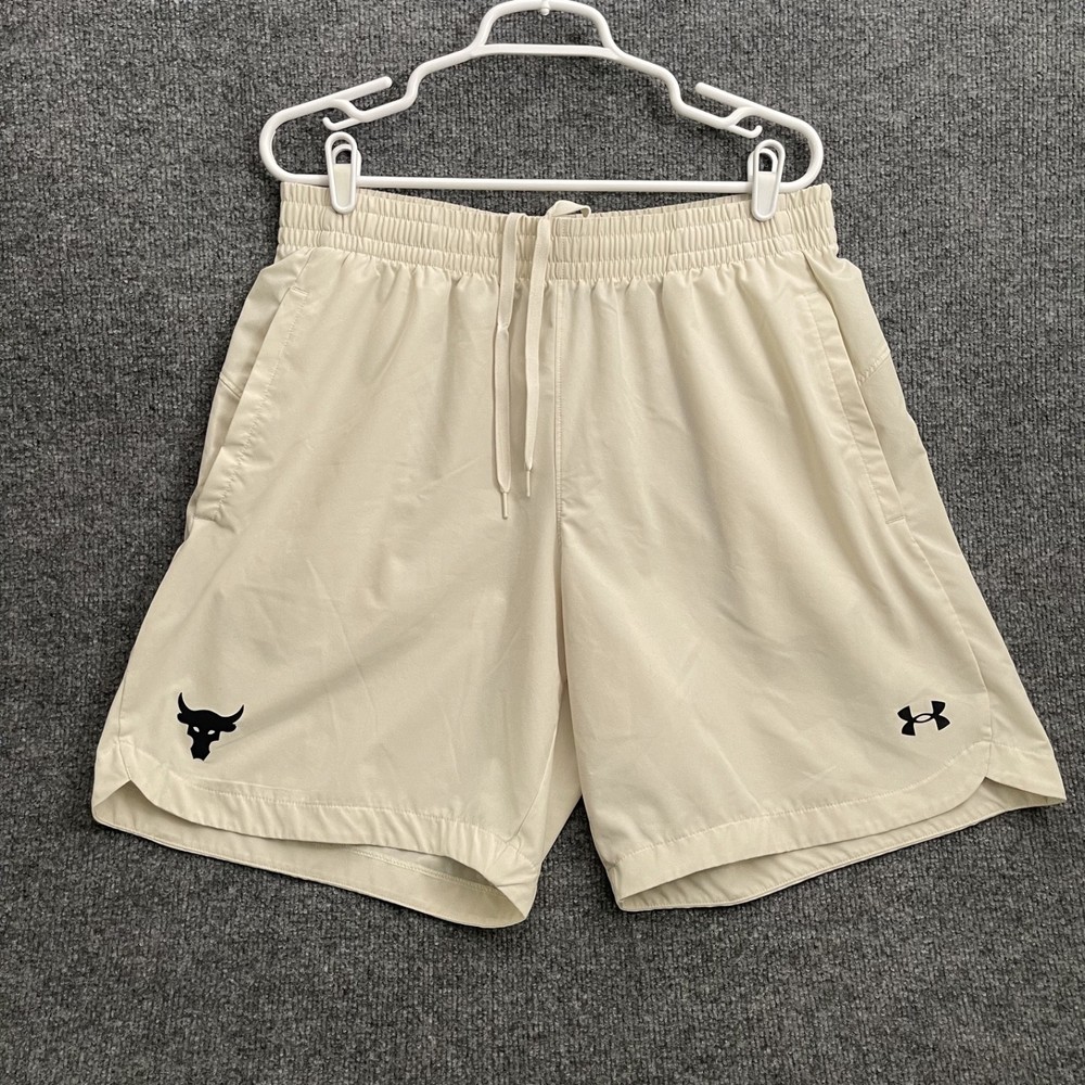 Under Armour Project Rock Woven Shorts Mens Sz XL Loose 1361613