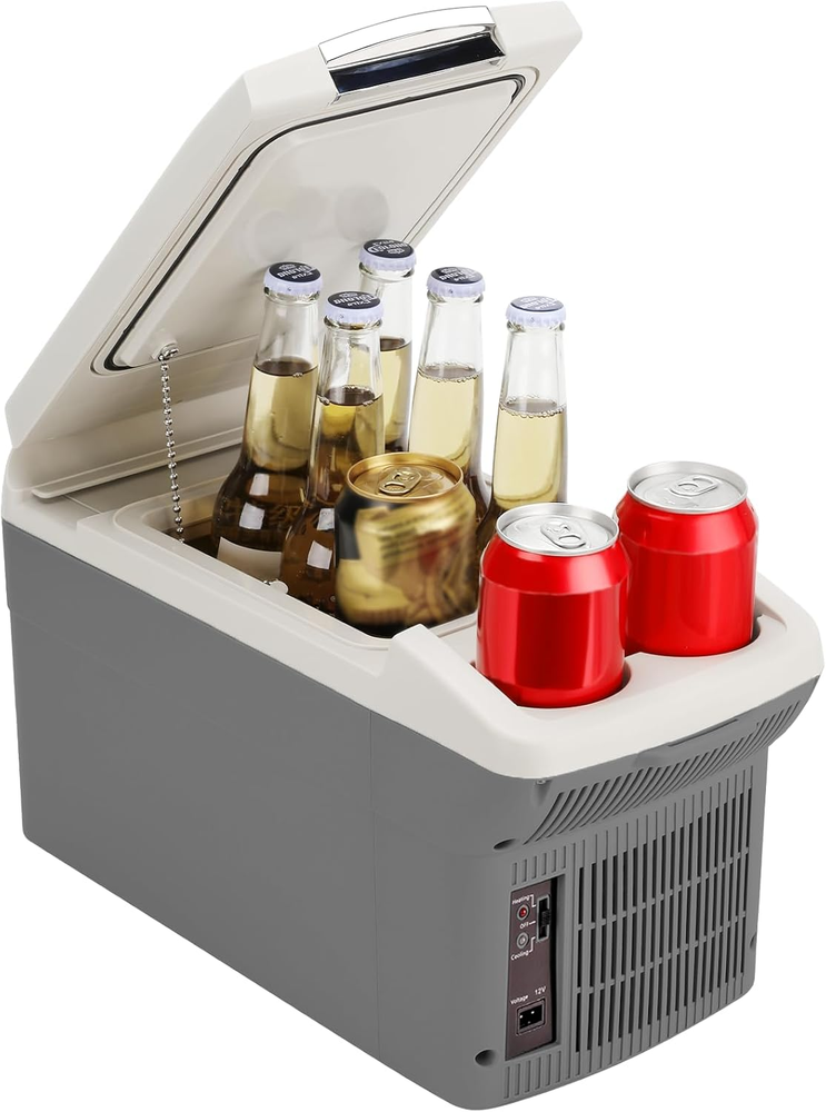 12V Car Refrigerator Cooler/Warmer 6 Quart (6L), 12 Volt DC &110V AC, Electric C
