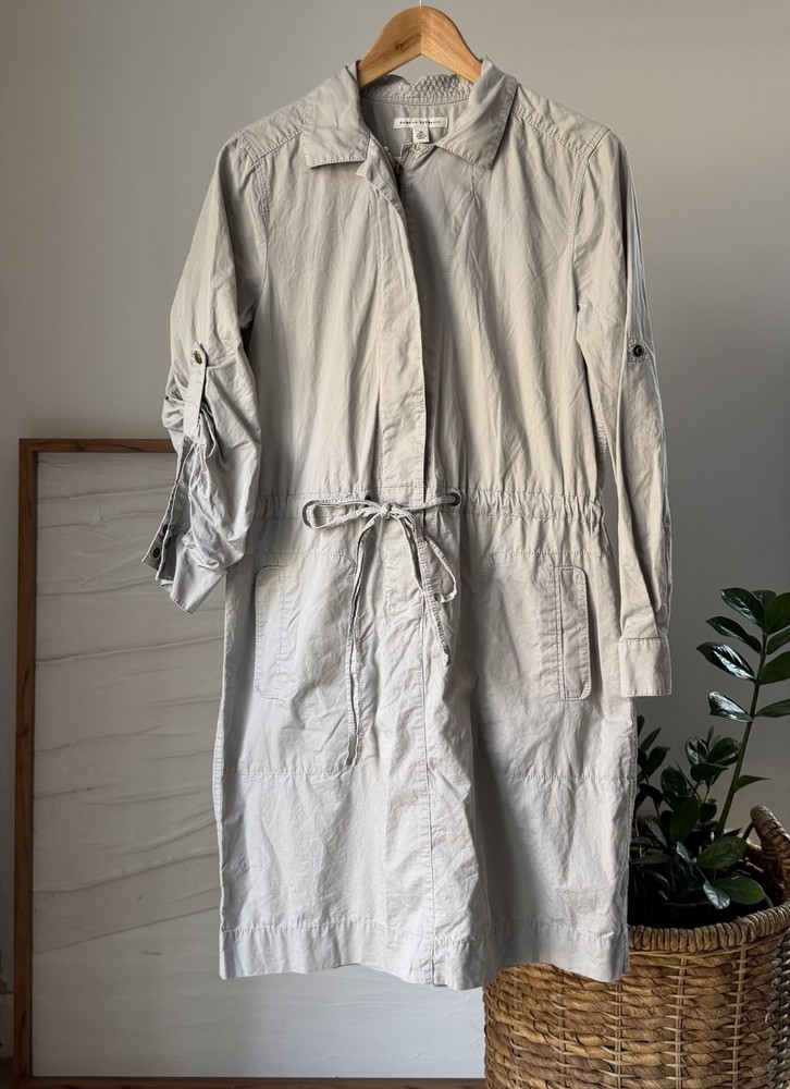 Women's BANANA REPUBLIC Utility Shirt Roll Sleeve Dress Belted Size 10