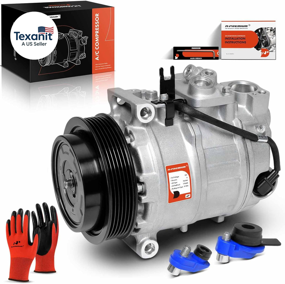 Air Conditioner AC Compressor with Clutch Compatible with Porsche Cayenne 2015-2