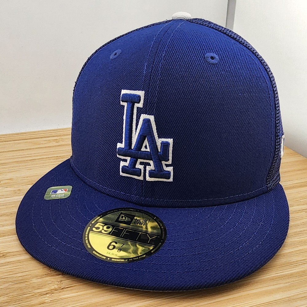 Los Angeles Trucker Hat, On Field, Batting Practice, New Era 5950, 6 7/8