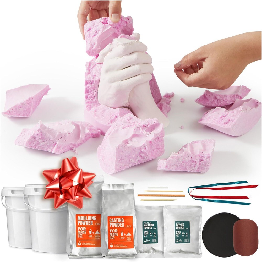 Hand Casting Kit with Practice Kit - Keepsake Hand Mold Kit Couples, Plaster ...