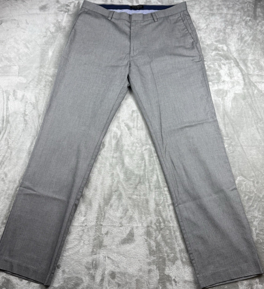Banana Republic Dress Pants Mens 36x34 Gray Tailored Slim Fit Non Iron Work