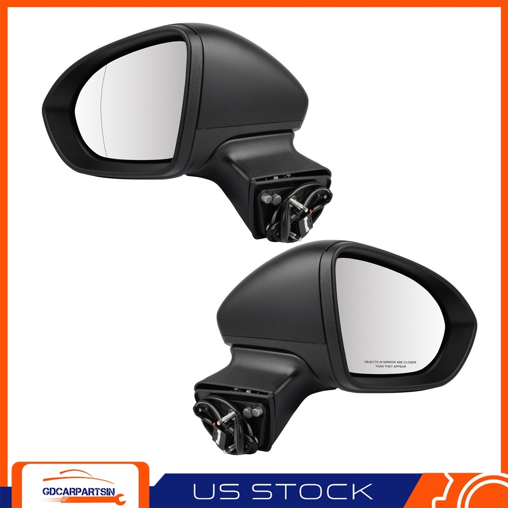 Heated Pair LH & RH Mirrors w/ Signal Lamps PTM For 16-19 Chevrolet Cruze Sedan