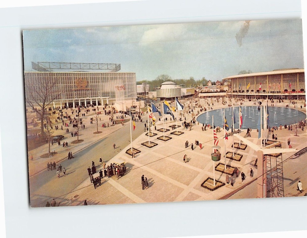 Postcard The Pavilion of USSR Arabic Countries & The USA Brussels Belgium