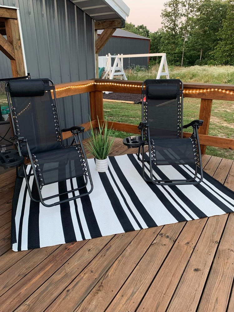 2 Steel Mesh Zero Gravity Recliners for Outdoor Patio Relaxation  