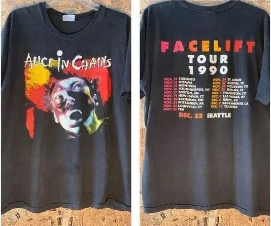 Alice In Chains Facelift 1990 Tour T-Shirt Vintage1
