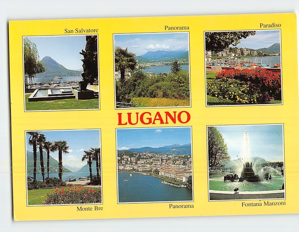Postcard Scenes & Views Lugano Switzerland