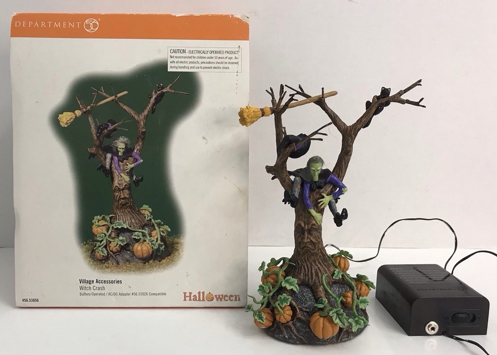 Dept 56 WITCH CRASH Halloween Village Accessories Box 53056 *READ*