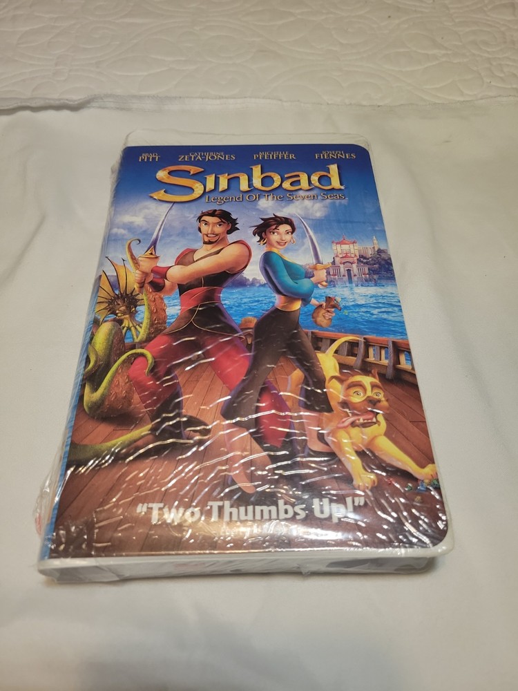 Sinbad Legend Of The Seven Seas VHS Sealed Animated Adventure Fantasy