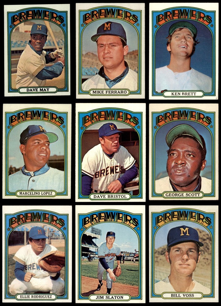 1972 Topps Milwaukee Brewers Team Set 5.5 EX+ Condition 6909457