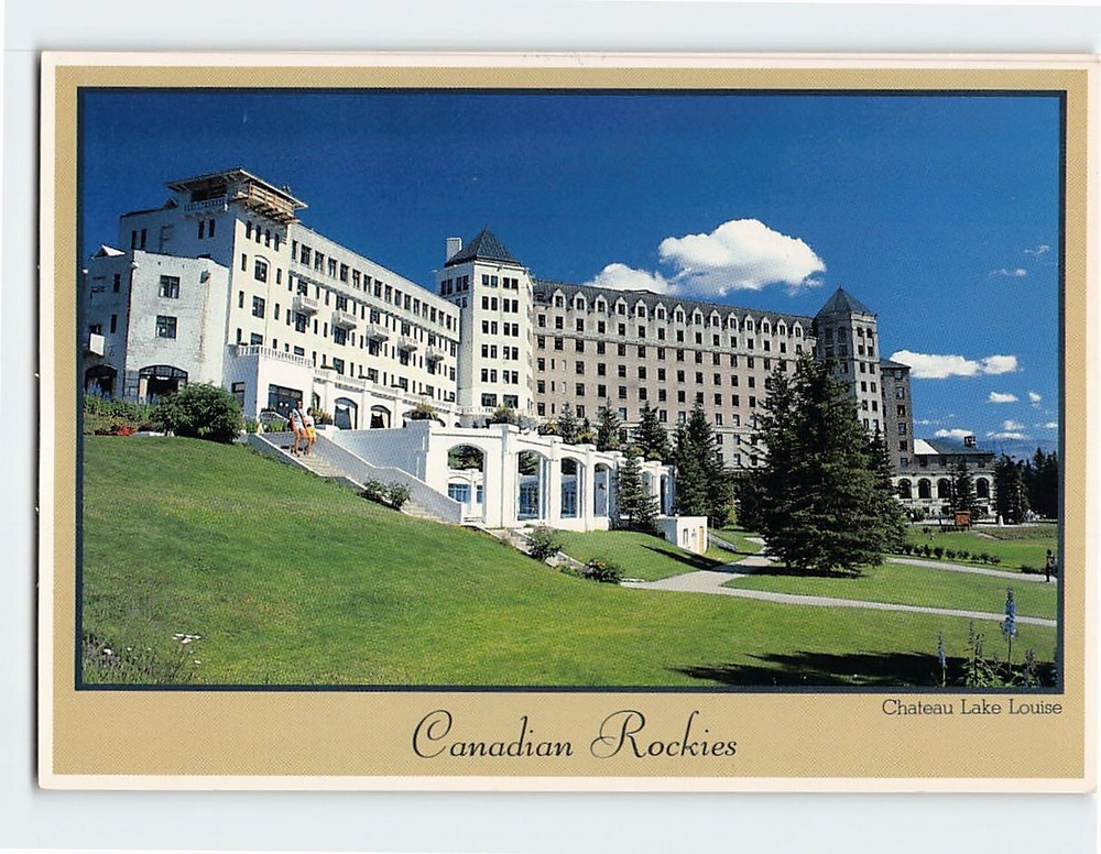 Postcard Chateau Lake Louise Banff National Park Alberta Canada