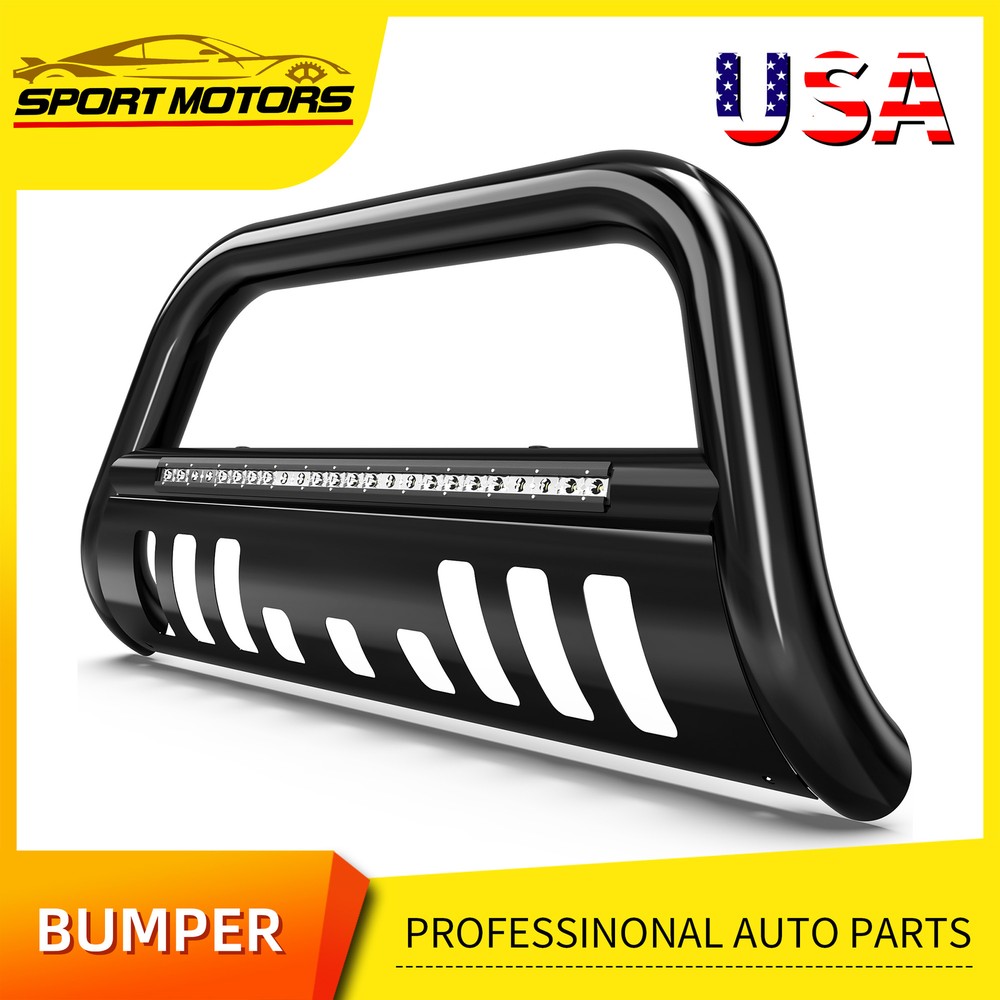 Front  Bumper Bull Bar Grille Guard for 2005-2021 Nissan Frontier W/ Light Bar