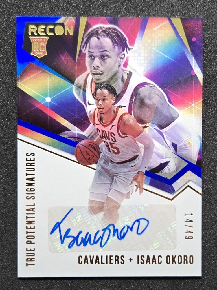 2020-21 Panini Recon Isaac Okoro True Potential Rookie Auto Blue /49 CAVALIERS