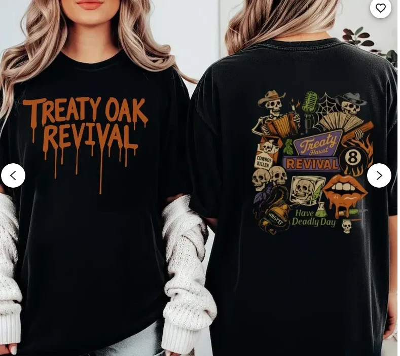 Treaty Oak Revival Retro Graphic 2 SIded T Shirt S-5XL