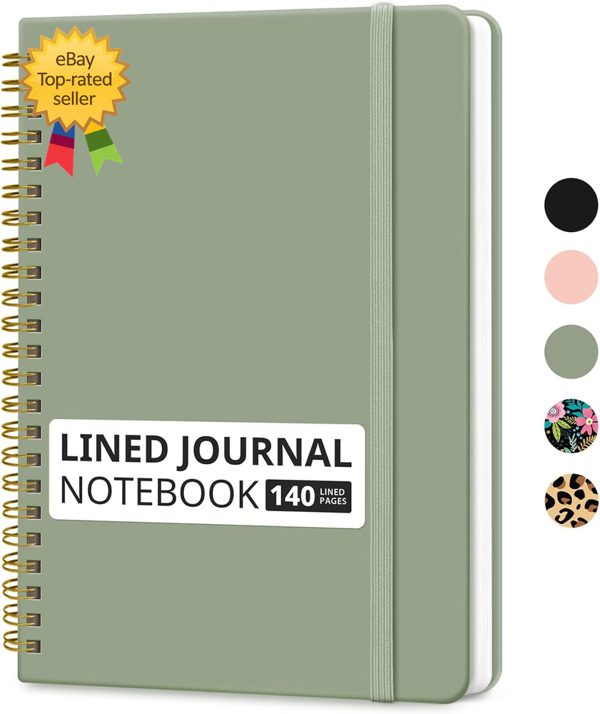 Lined Spiral Journal Notebook for Women & Men140 Pages College Ruled Hardcover