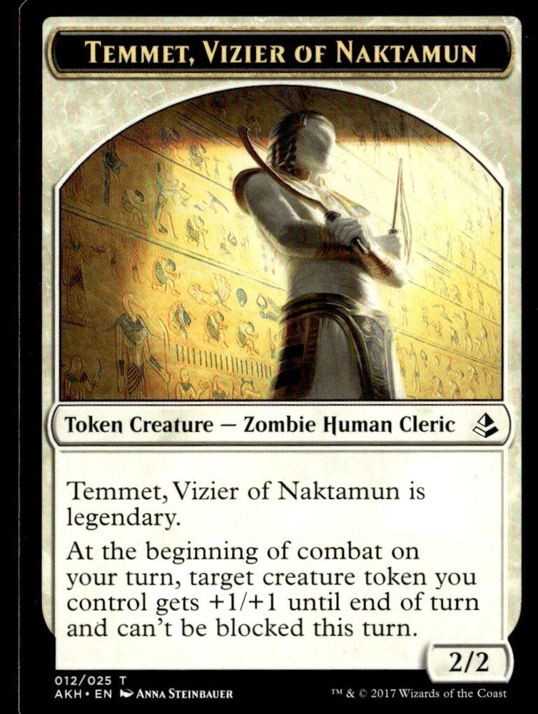 2017 Amonkhet Tokens Temmet, Vizier of Naktamun Token/Common #12
